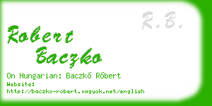 robert baczko business card
